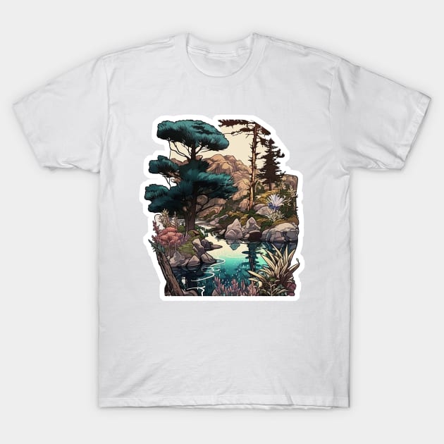 Outlands - Rocky River T-Shirt by SLMGames